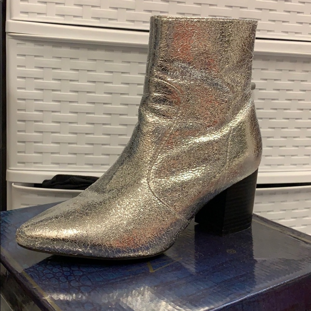 Silver booties